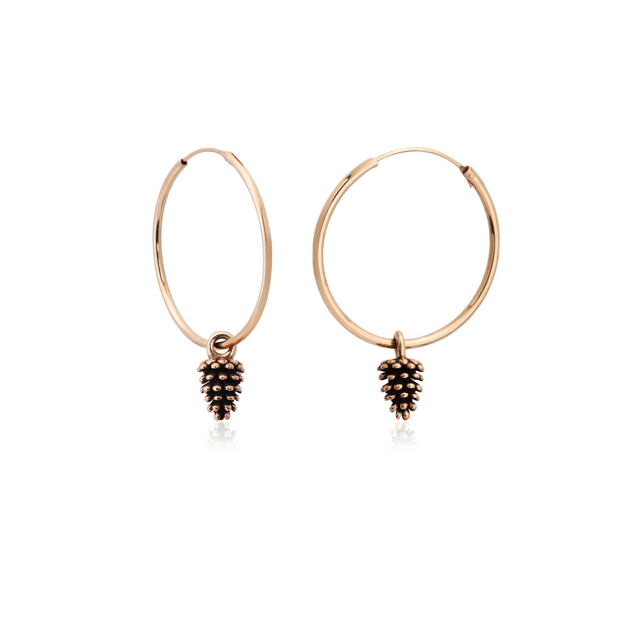 Kozalak Orta Boy Halka Küpe