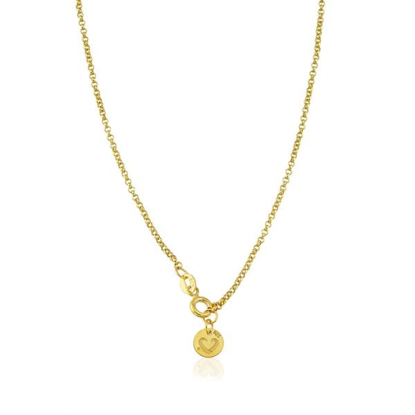 Sarı Safirli Kalp Kolye