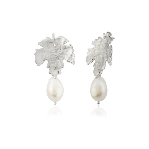 İncili Yaprak Küpe