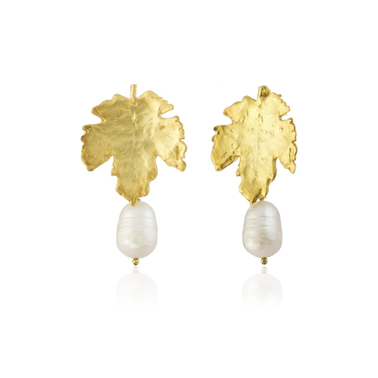 İncili Yaprak Küpe